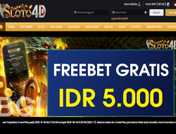 SLOTO4D – FREEBET GRATIS TERBARU TANPA DEPOSIT RP 5.000